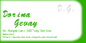 dorina gevay business card